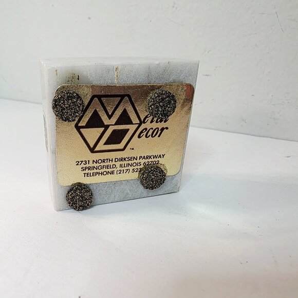 VTG Square Small Illinois State Police Marble Paperweight Made in Italy - Picture 4 of 4